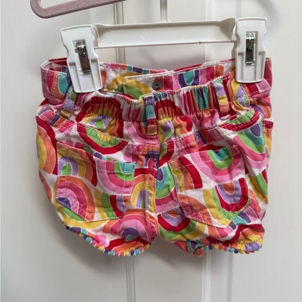 The Children’s Place 18-24M Girls Rainbow Frill Shorts with Pockets